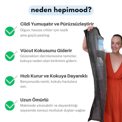 HEPİMOOD PEELİNG ANTİBAKTERİYEL DUŞ HAVLUSU