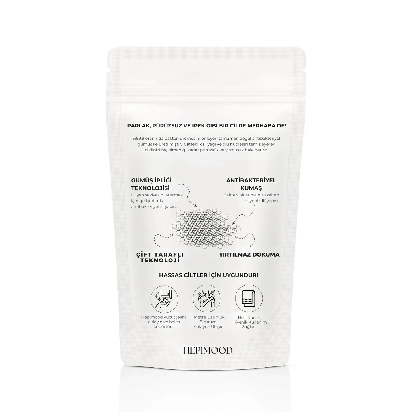 HEPİMOOD PEELİNG ANTİBAKTERİYEL DUŞ HAVLUSU